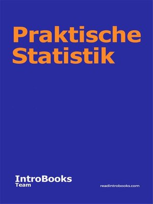 cover image of Praktische Statistik